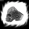 Real solid s925 pure silver  skull ring  for men and women  retro Thai silver 2022 fashion new skull ring man's silver ring ► Photo 2/6