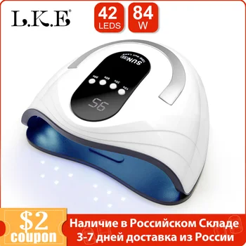 

LKE LED UV Nail Lamp Gel polish Sun Lamp For Drying Nails S9 LED Lamp Nail 4 Timings Design UV Led Lamp For Nails Salon