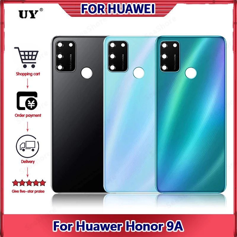 Original Battery Cover For Huawei Y6P back Cover For Honor 9A Battery Rear Shell. (Suit For Phone DIY Assembly parts)