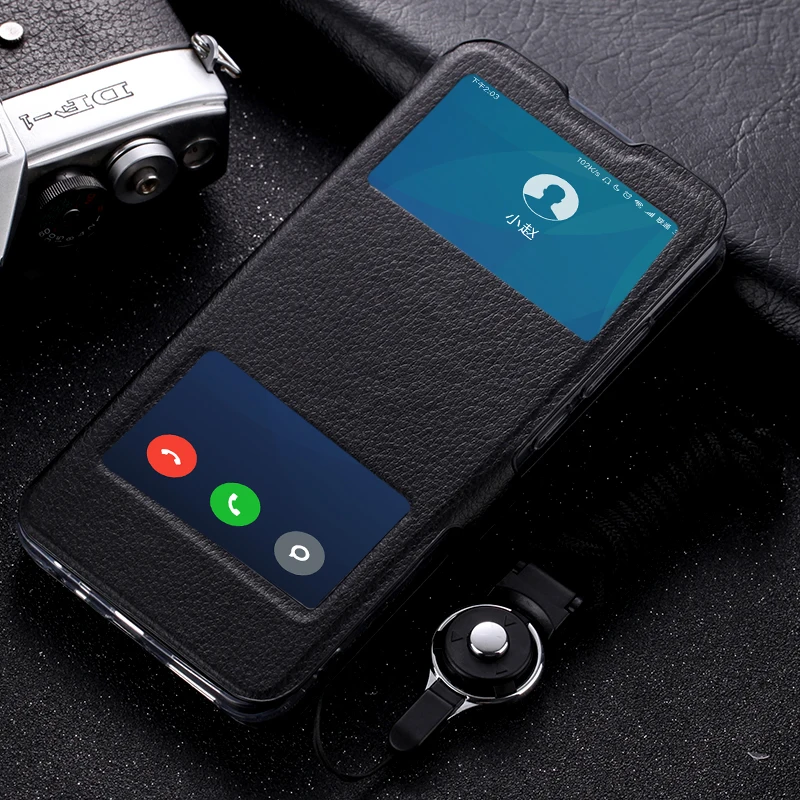 Business Double View Window Flip Custodia In Pelle Pu Per Xiaomi Redmi Note 13 12 Pro Plus 12 Turbo Mi 10T 11T 12 T 13T Pro