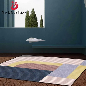 

Bubble Kiss Geometric Pink Blue Bedroom Carpet Gold Mosaic Living Room Rug Modern Dining Table Oil-Proof Carpet Bedroom Soft Mat