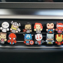 12 шт./компл. автомобильный вентиляционное отверстие в бутылке висящие зажим для принтами "Marvel", "Мстители", фигура героя, большой герой Авто интерьера аксессуары освежителя воздуха