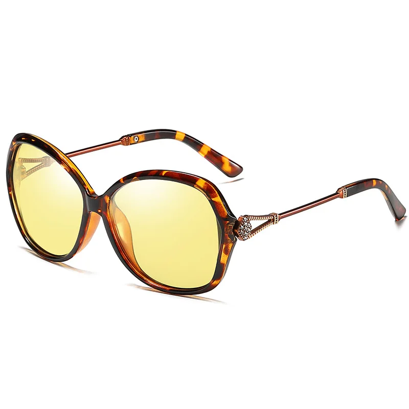 Rhinestone Vision Nocturna женские очки ночного видения Поляризованные антибликовые линзы желтые солнцезащитные очки для вождения очки ночного видения - Цвет оправы: C2Night Vision