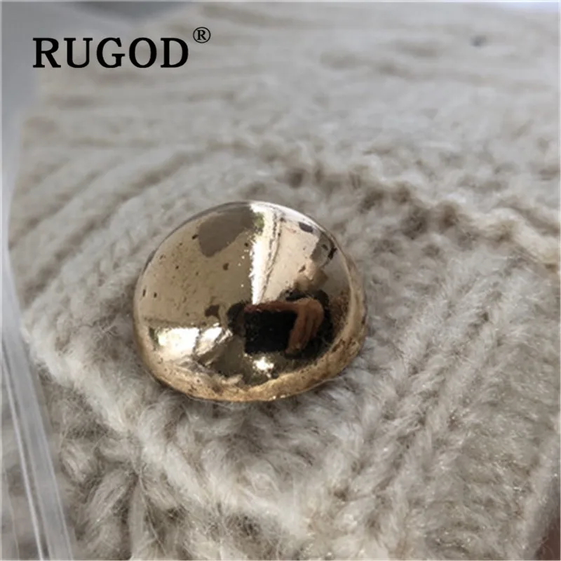 RUGOD осенний женский однотонный тонкий вязаный кардиган с круглым вырезом Изысканная пуговица мягкий свитер темперамент французский шик нежное пальто