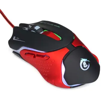 

Wired Gaming Mouse 6 Key 3200DPI Adjustable Gamer Mice 7 color Backlight Optical Mouse