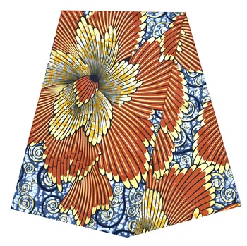 

Golden Wax Ankara African Printed Wax Fabric Block Wax Print Fabrics With Gold Line Layer Surface For African Wedding Dresses