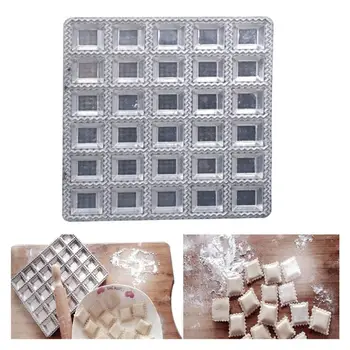 

Dumpling Mould Tools Dumplings Maker 30 Holes Ravioli Stainless Steel Mold Jiaozi Dumplings Kitchen DIY Tool-#