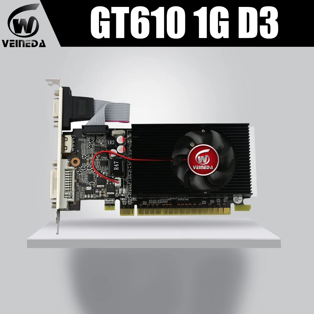 Видеокарта GT610 1 ГБ DDR3 графические карты для nVIDIA Geforce Hdmi Dvi карты|Графические карты|