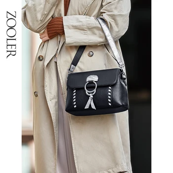 

ZOOLER woman leather bags messenger shoulder bag 2020 fashion genuine leather bag cross body purse luxury bolsa feminina LT239