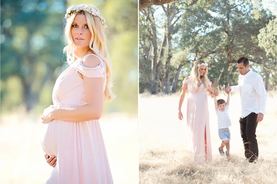 Sexy Maternity Photography Props Long Dress For Pregnant Women Photo Shoot Split Front Pregnancy Dresses Baby Showers Maxi Gown (2)