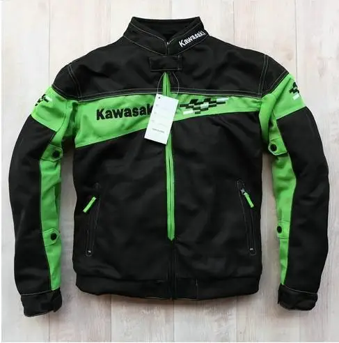 Новинка для Kawasaki куртка внедорожный костюм весна и лето мотоциклетная куртка сетчатый дышащий локомотив анти-осенний рыцарский костюм - Цвет: Зеленый