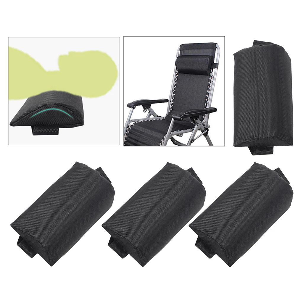 4xHeadrest Head Cushion Pillow for Folding Beach Sling/Lounge Chairs for Backyard, Picnics, Beach