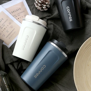 

380ML 510ML Coffee Portable Cup Insulation Cup Drip Filter Handmade Coffee Set Car Coffee Cup 304 Stainless steel Coffee Mug