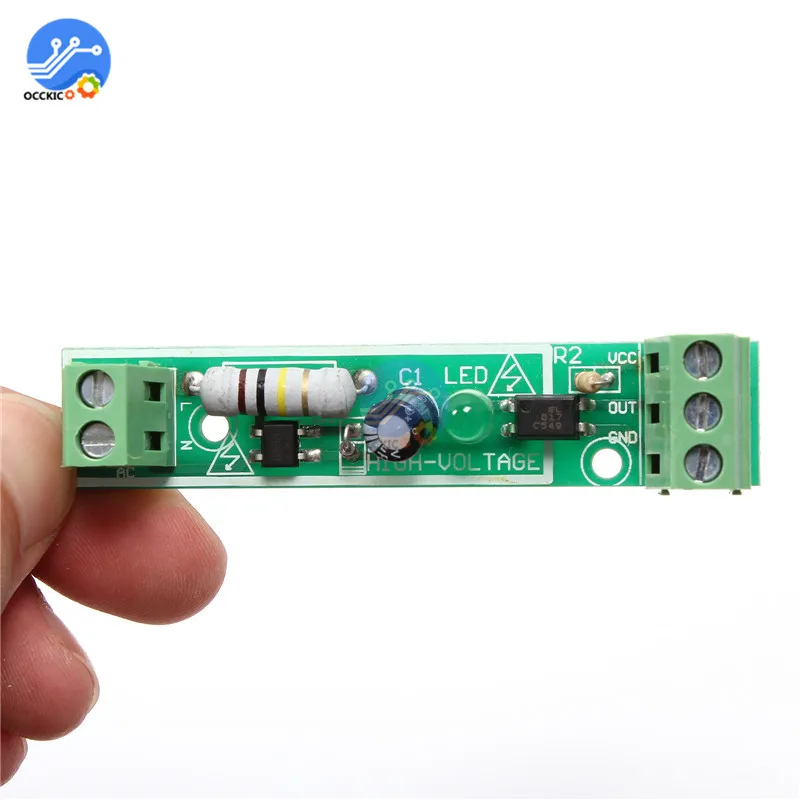 1 Bit AC 220V Optocoupler изоляционный модуль датчик напряжения Адаптивная плата для PLC