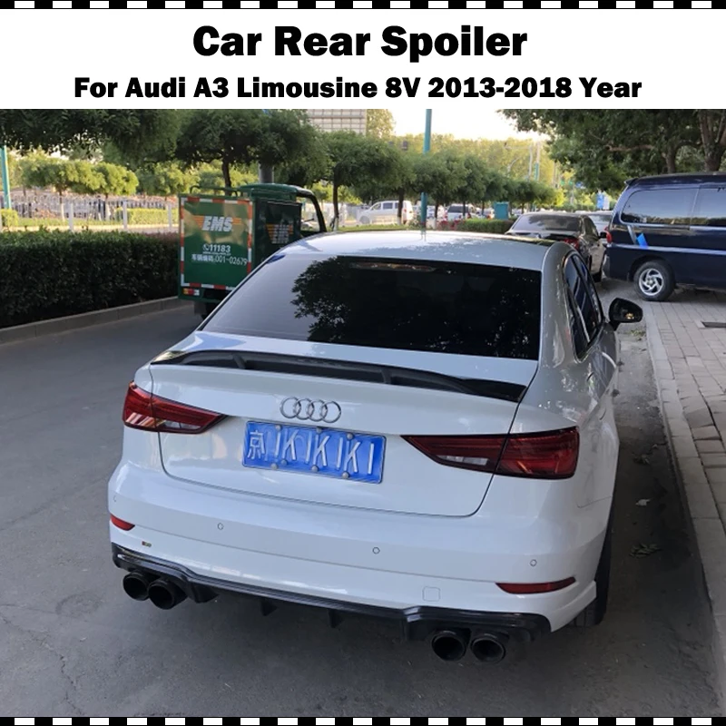 Стиль Renntech спойлер заднего багажника из углеродного волокна для Audi A3 limousine 2014 2015