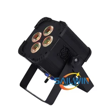 Большая распродажа Мини Дешевые 4*18 Вт 6в1 RGBAW УФ батарея питание беспроводной светодиодный плоский сценический par-прожектор