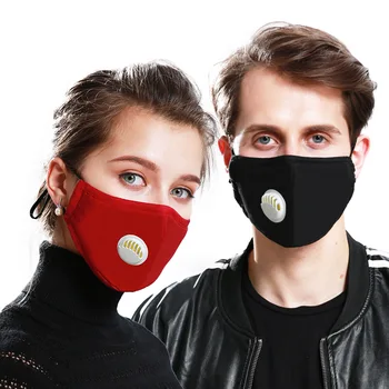 

2020 new masque Breathable cotton Mask with Breathing valve Respirator Dust Masks with 5 layer filters mouth mask