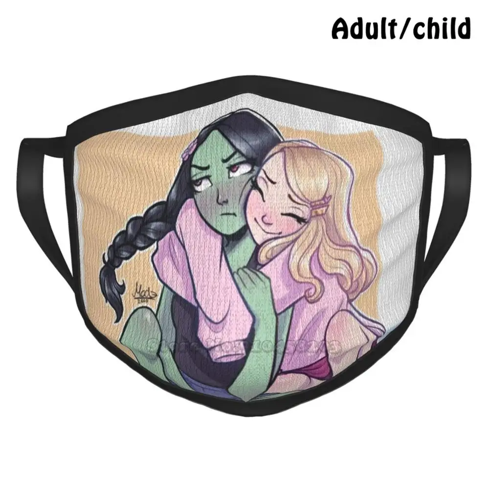 Wicked Best Friends Pm2.5 Anti Dust Diy Reusable Face Mask Glinda The Good Witch Elphaba Musical | Аксессуары для одежды
