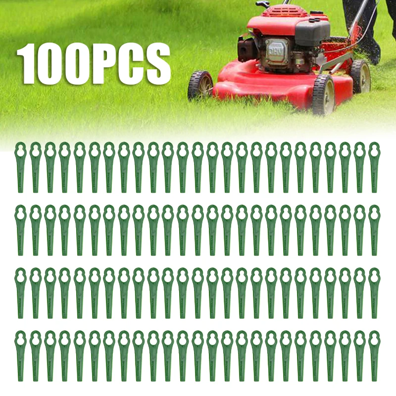 100 шт., триммер для травы, пластиковое лезвие, триммер для травы, лезвие для косилки, режущие лезвия для стримера, триммер для травы, газонокосилка