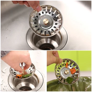

1PCS Kitchen Basket Sink Drainer Lid Pool Water Funnel Sink Basin Strainers Bathroom Kitchen Waste Bin Filter Stopper Dropship