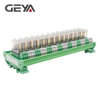

GEYA NG2R 14 Channel Relay Module Din Rail Mounted 1 SPDT Replaceable Relay Board PLC Omron Relay