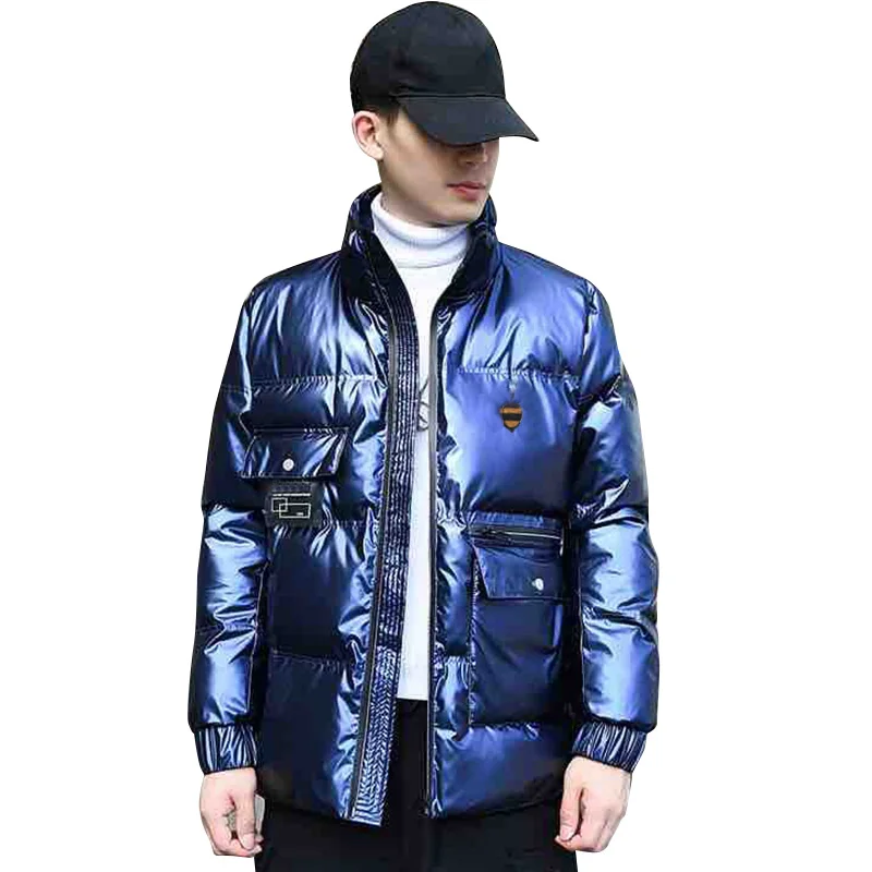 

Italian gujia metallic men's down jacket thickened 2021 the latest cool white goose down warm coat counter original high quality