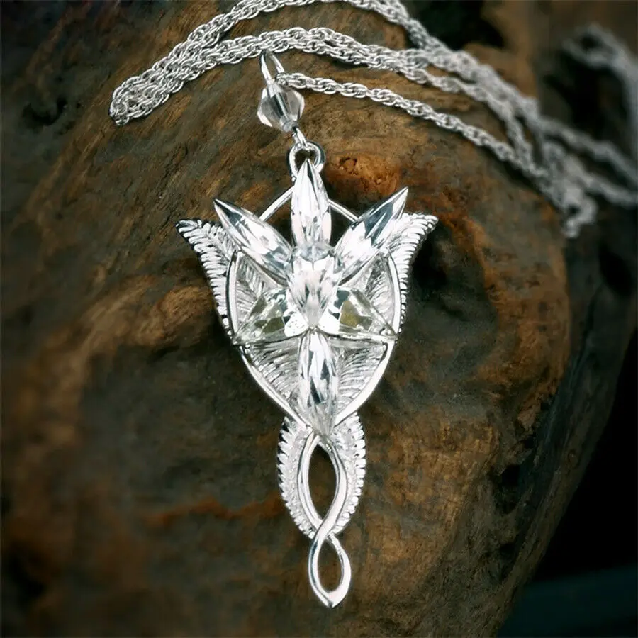 Lord of the Rings Arwen Evenstar Stainless Steel Necklace Pendant Boxed 