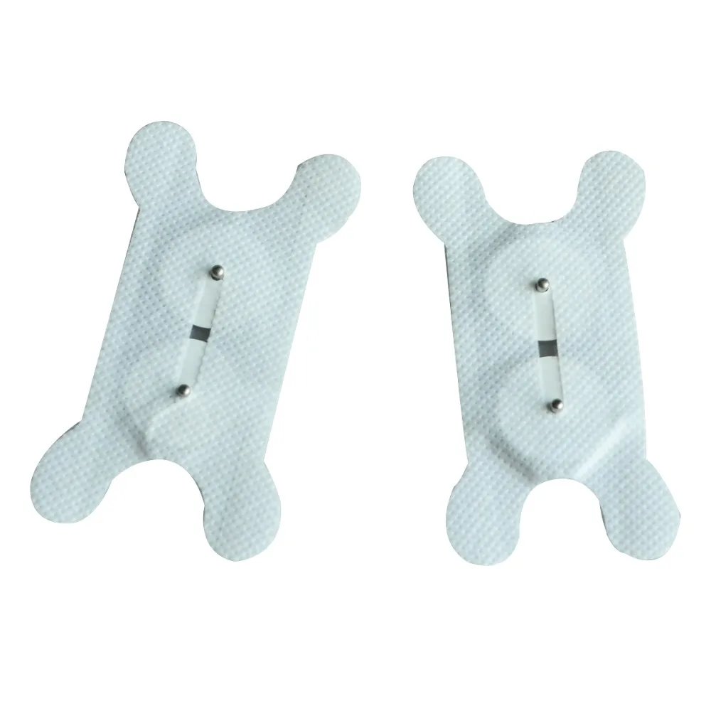 

20Pairs TENS Electrode Therapy Pads Throat Swallowing Disorder Test Unit Snap 2.5mm No-woven Fabric Physiotherapy Accessories