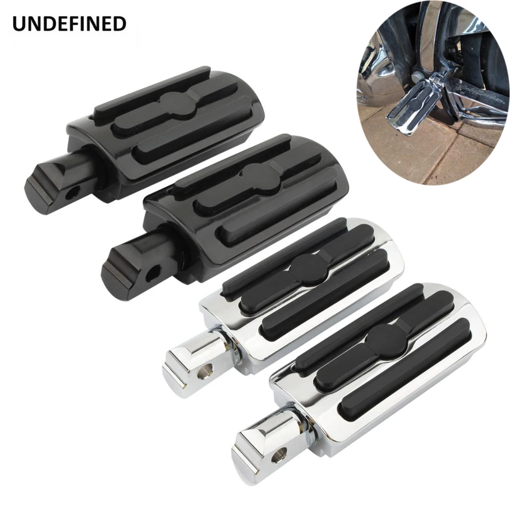 Motorcycle Black Foot Pegs CNC Front Rear Footpeg Rest For Harley