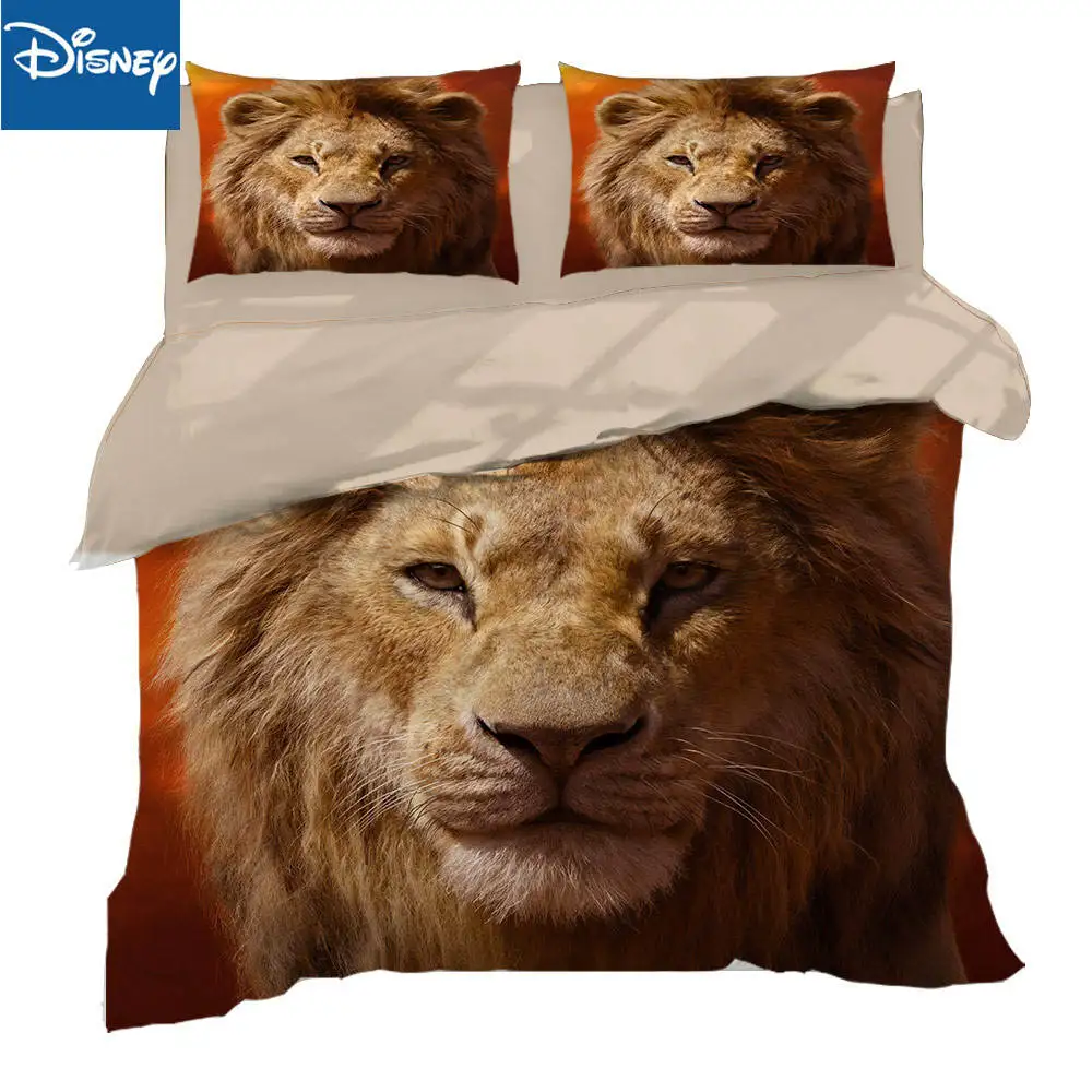 3D закат Simba Лев набор для больших кроватей пододеяльники Декор детской спальни