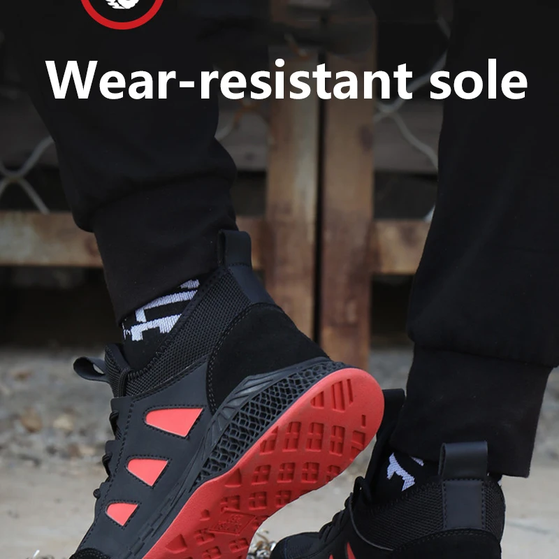 indestructible Anti-piercing Safety Shoes Breathable Wear-resistant Non-slip Work Shoes Comfortable Casual Light Men's Boots