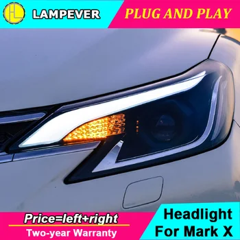 

Car Styling Head Lamp for To yota Reiz Mark X LED Headlight 2014 2015 2016-2019 New Reiz DRL Daytime Running Light Bi-Xenon HID
