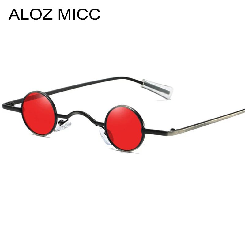 ALOZ MICC, модные круглые солнцезащитные очки в стиле панк, мужские, брендовые, крутые, маленькая оправа, солнцезащитные очки для женщин и мужчин, уличные, Ретро стиль, сплав, очки Q731
