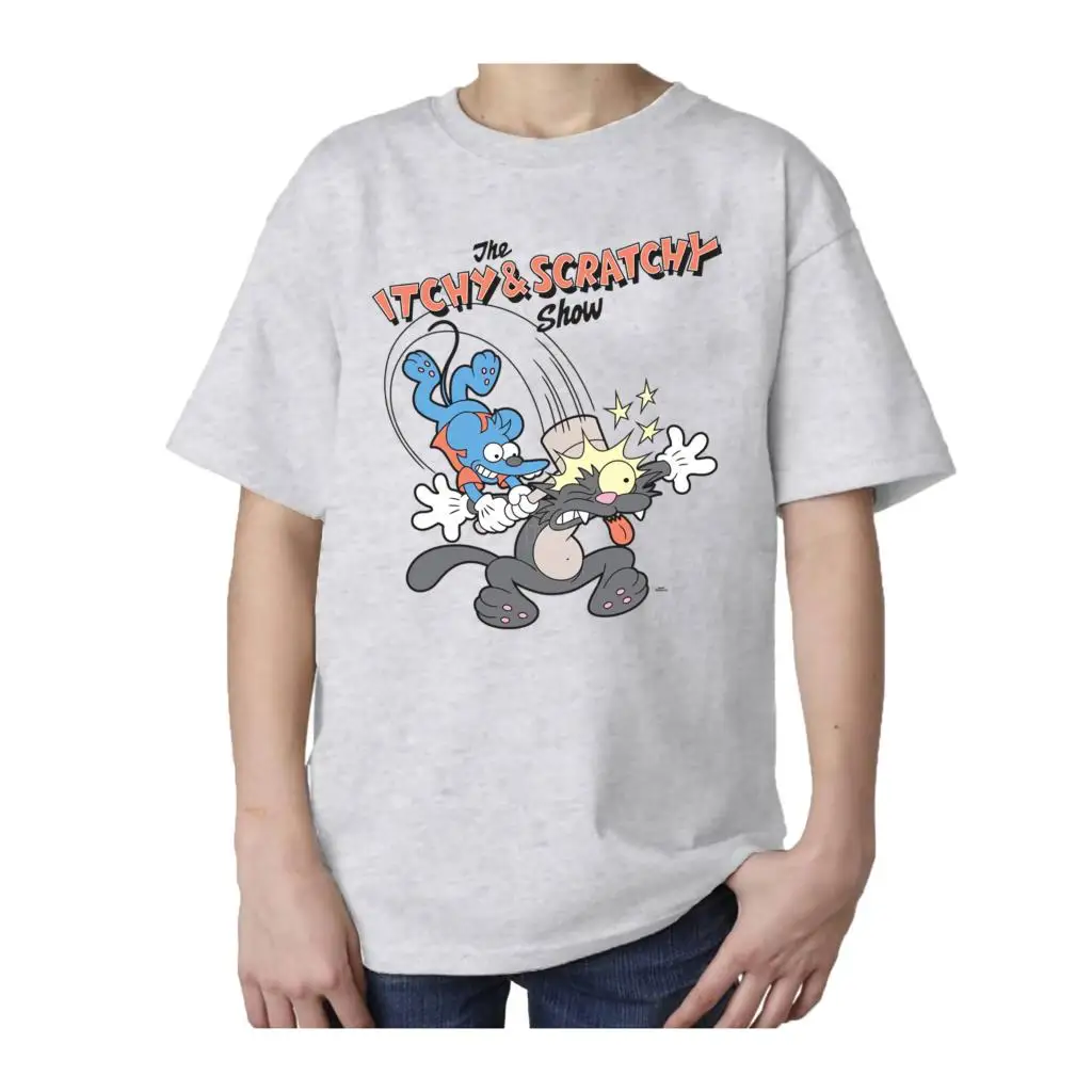 

The Simpsons The Itchy & Scratchy Show2019 Clothes Popular T-Shirt Crewneck 100% Cotton Tees Tops Summer Tees