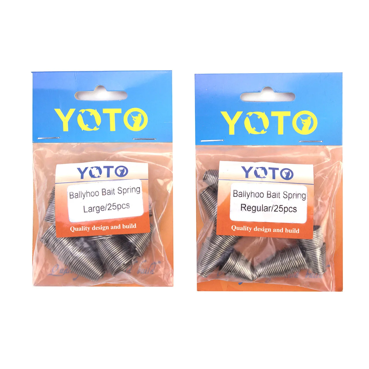 

YOTO 25 Pieces Ballyhoo Bait Rigging Springs Stainless Steel Regular Large Size