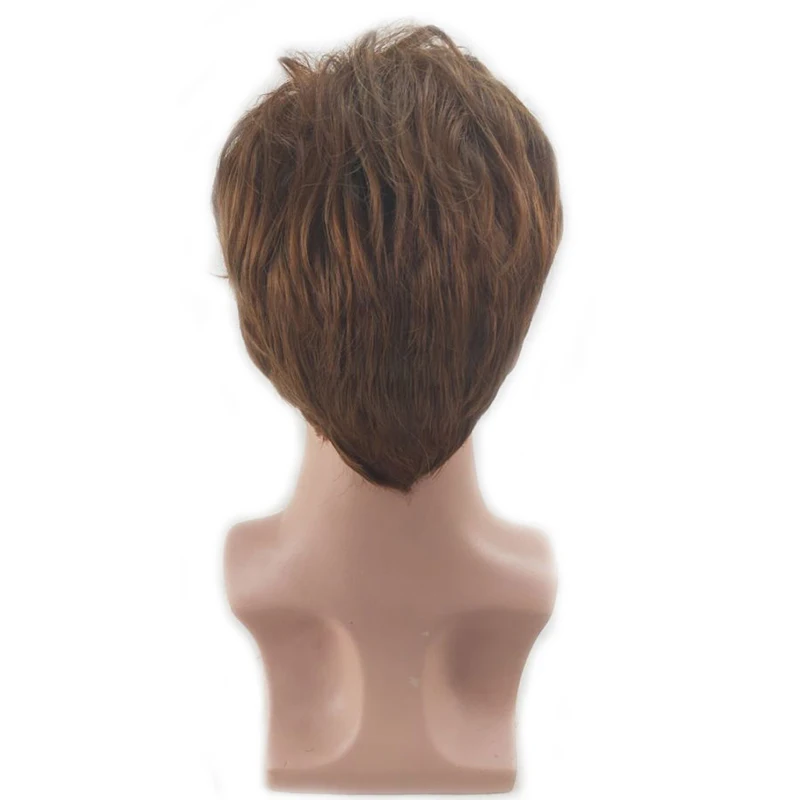 brown undercut wig