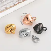 Dropshipping Stainless Steel Cremation heart Urn Necklace for Ashes Custom Engrave Name/Date heart Pendant Memorial Jewelry 1
