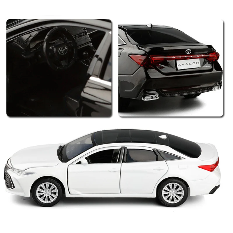 Модель автомобиля Toyota Avalon модель литая металлическая черно белая V245 1/32|Наземный