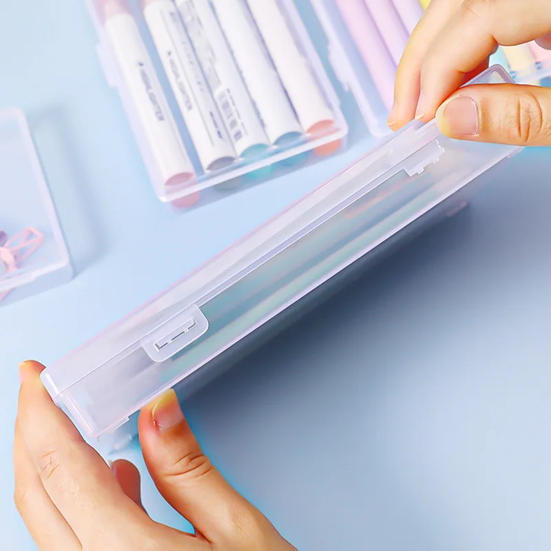 Storage Box Desk Organizer stickers Clip Plastic Pen case holders Stationery Office Accessories 1pcs pen holder desktop storage box stationery organizer desktop storage shelf stationery storage box desktop storage kit pen pencil case