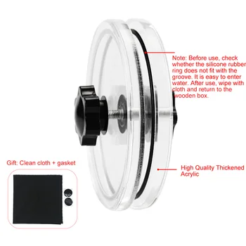 

Care Durable Acrylic Cover Cleaning Clamp LP Vinyl Waterproof Label Saver Protector Phonograph Player Round Clip Audio