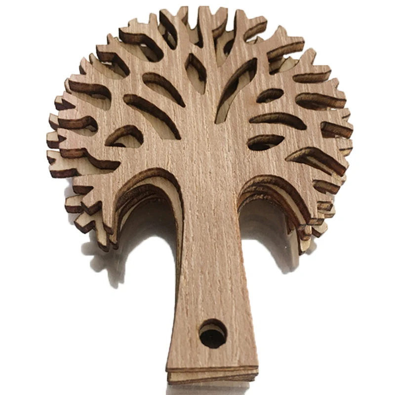 10pcs/set Wooden Tree Embellishments For DIY Crafts Party Wedding Decoration | Дом и сад