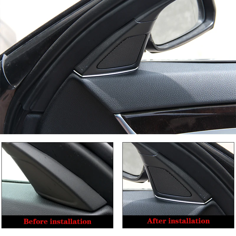 Дверные колонки рамка отделка блёстки для f10 f11 BMW 5 серии 2011- 2 шт двери твитер слот заглушки наклейки ABS материал