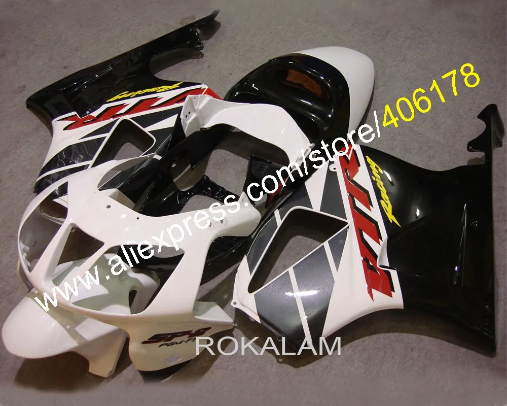 Дешевые Bodykits обтекатель 00 01 02 03 04 05 06 для Honda RC51 RRVT1000RR 2000-2006 белый и черный