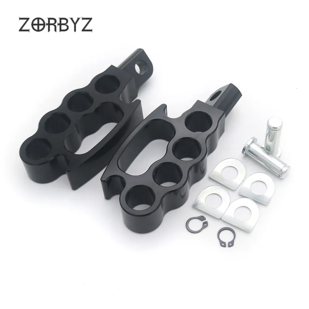 ZORBYZ 1 пара Черный Летающий костяшки опорные подножки на заказ педаль с монтажным