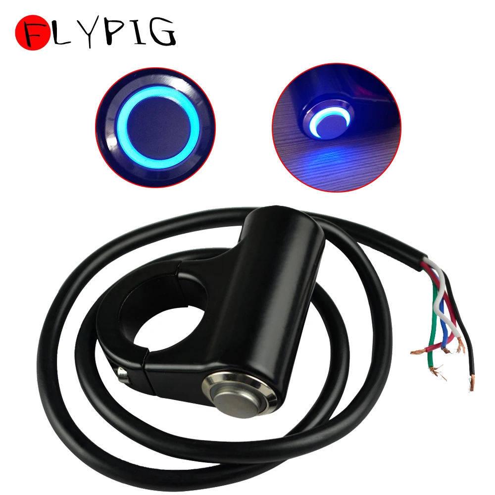 22mm LED Motorcycle Handlebar Switch Power Start headlight fog emergency Light ON/OFF Button | Автомобили и мотоциклы