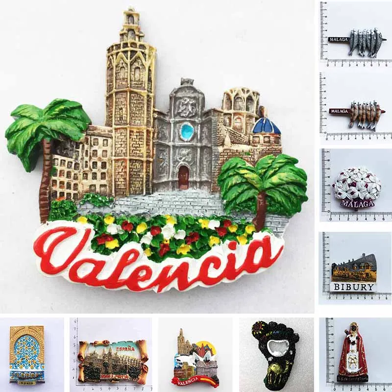 Spanish Tourist fridge Souvenirs Valencia Cathedral 3d Resin