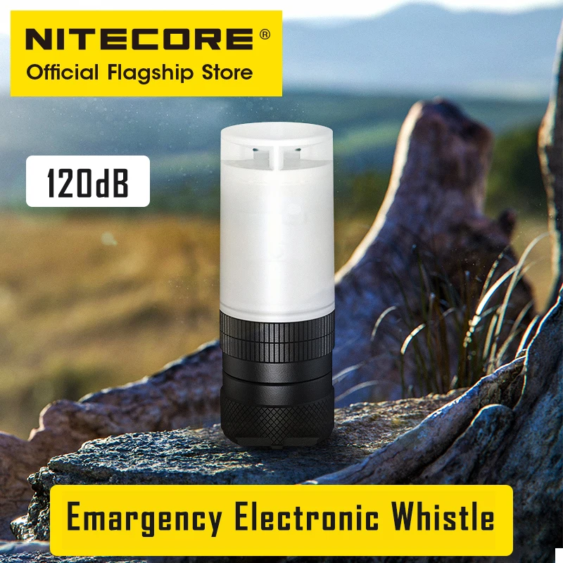 Nitecore Nwe30 Emergency Electronic Survival Whistle 120db Buzzing Night Positioning Rescue