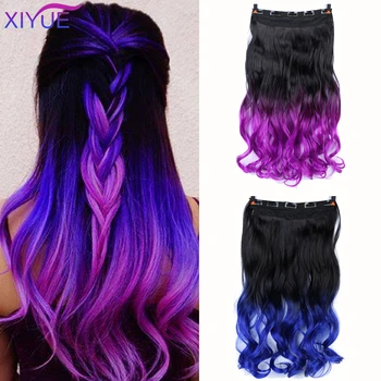 

Synthetic 5 Clips In Hair Extension 24 Inch Long Synthetic Fake False Hairpiece Clip In Hair Extension Pieces