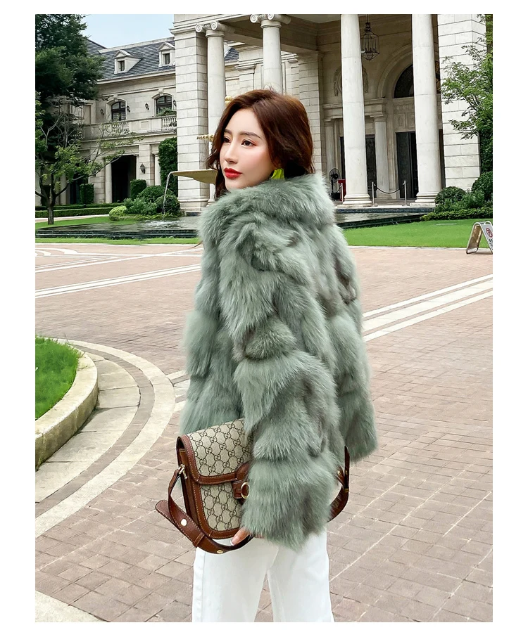 2021 New Autumn And Winter Fur Coat Women's High-Quality Fox Fur Coat Plus Size Thick Warm Short Coat Women Parkas