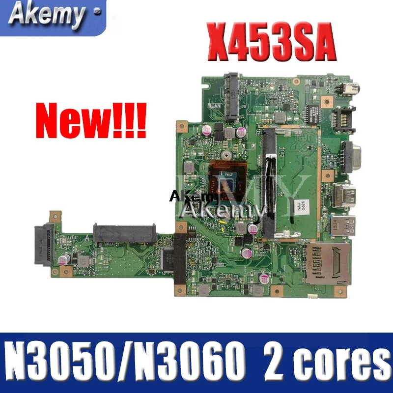 Placa base Amazoon X453SA para ordenador portátil For Asus X453S X453SA X453 F453S placa base de prueba 100% OK N3050/N3060 2 núcleos